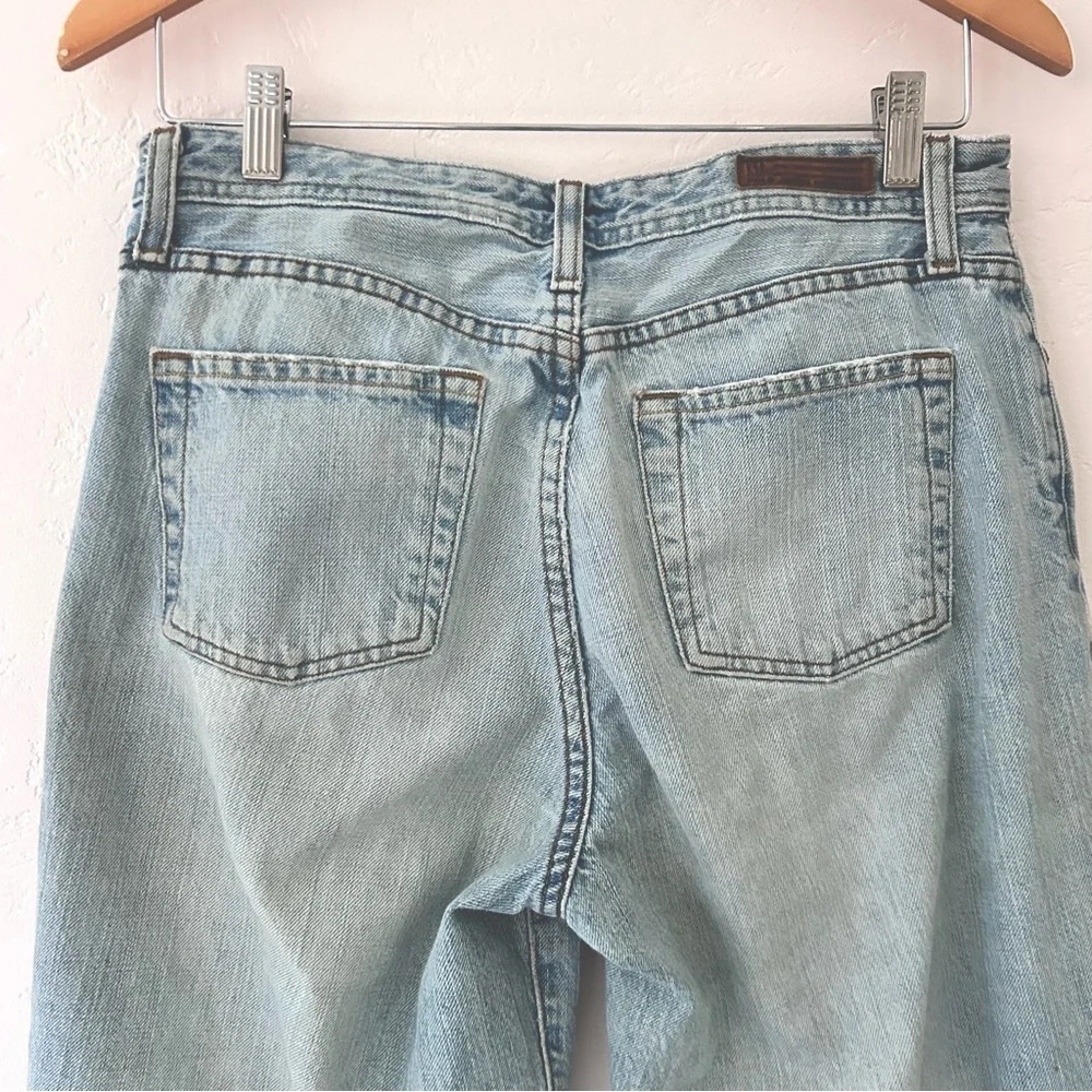 POLO RALPH LAUREN Vintage 90s/Y2K Straight Leg Mid-rise Light Wash Crop Jeans 10